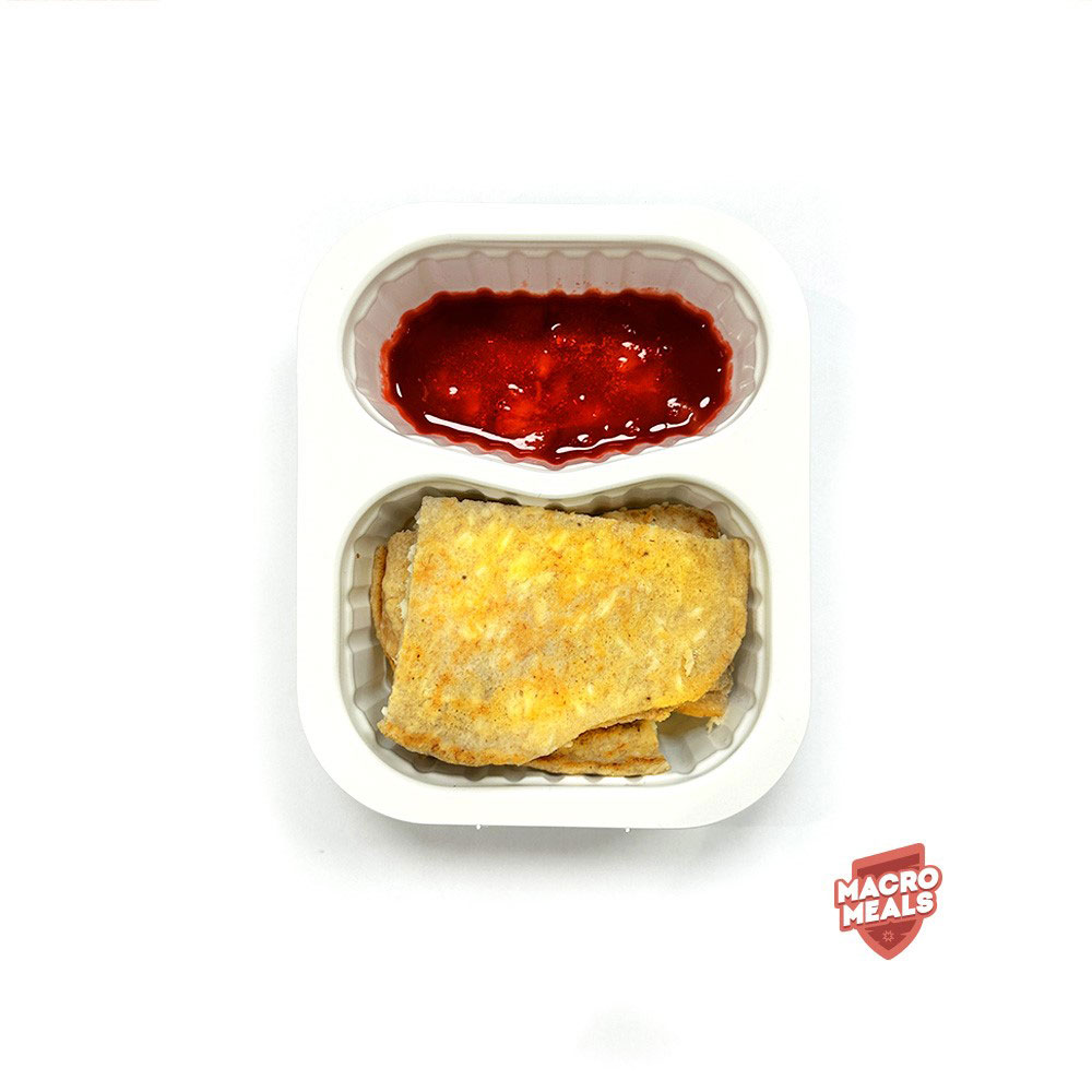 Mellanmål---American-pancake-&-raspberry-compote---Macro-Meals